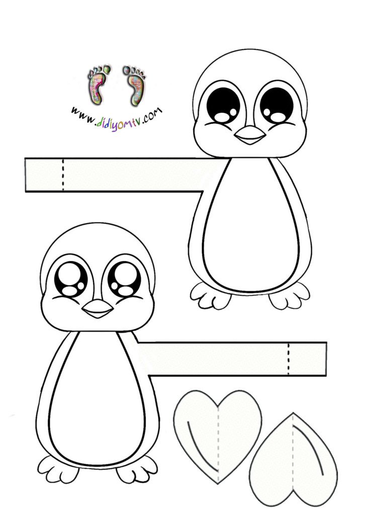 sevgi etkinliği, YAZISIZ kes yapıştır boya, okul öncesi ,4-6 yaş,PENGUEN BOYAMA