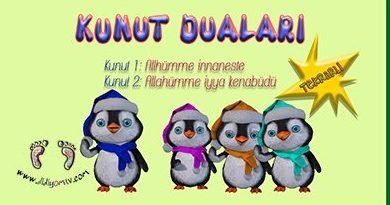 kunut duaları, kunut 1 , kunut 2, kuran kursu , 4-6 yaş kuran kursu