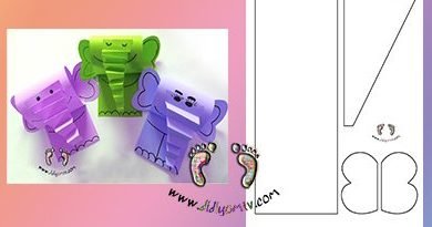 kağıttan fil yapımı, 3d fil yapımı, okul öncasi, okul öncesi keş yapıştır, boyma sayfası