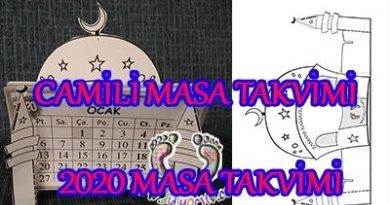 Camili Masa Takvimi - Masa Takvimi Yap dıy - 2020 Takvimi
