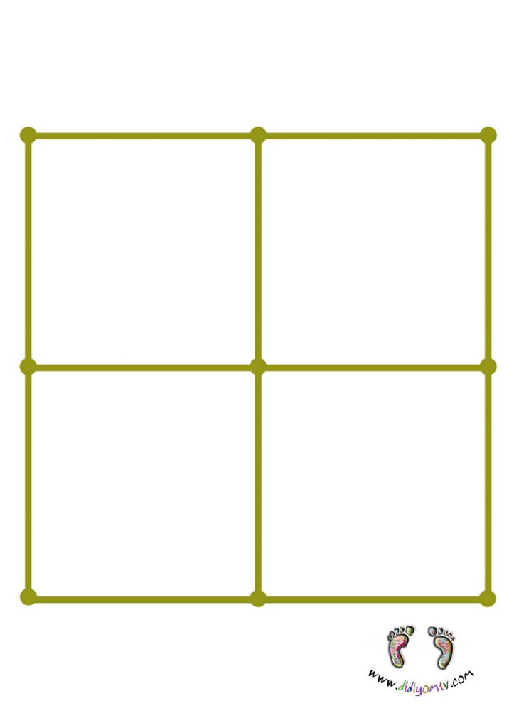 üç taş oyunu şablonu