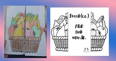 Allah’ın Rezzak İsmi - Esma’ul Hüsna Boyama Sayfası