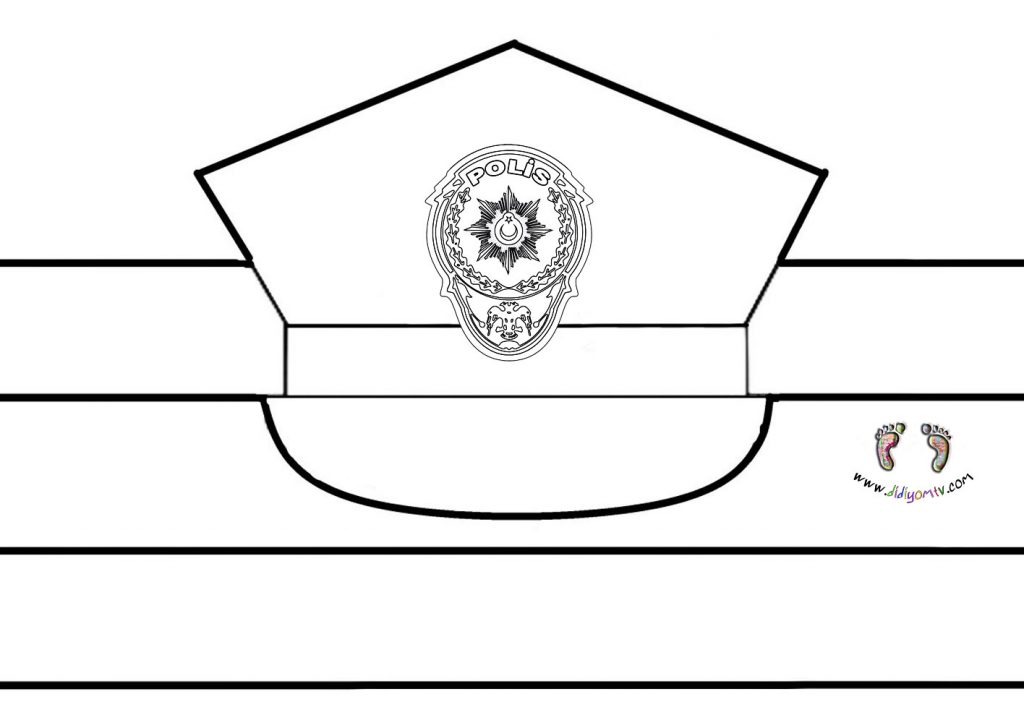 kes yapıştır polis şapkası