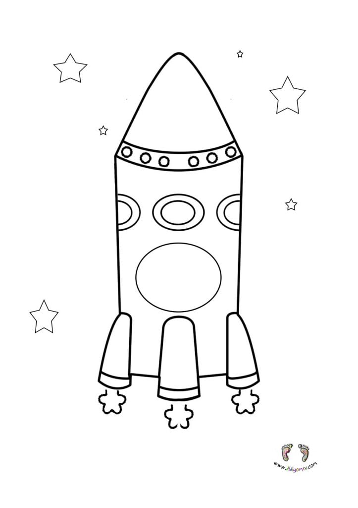 roket-boyama-sayfası-uzay-boyama-sayfası-astronot-boyama