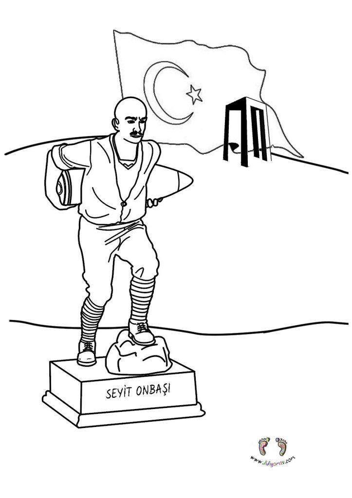 Çanakkale Boyama Sayfası Seyit onbaşı boyama