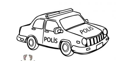 Polis arabası boyaması sayfası – police car coloring