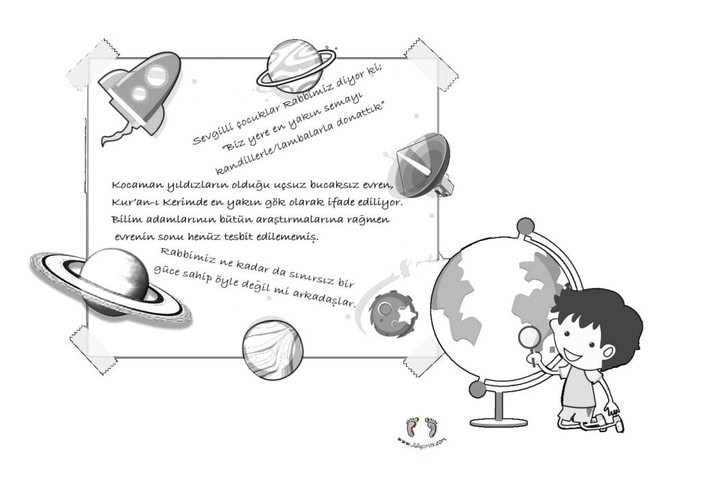 Gezegenler Etkinliği - Teleskop etkinliği-tefekkür edelim