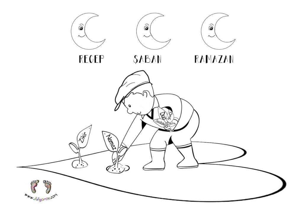 Üç Aylar Etkinlikleri - Üç Aylar Boyama Sayfası, üç ayların fazileti