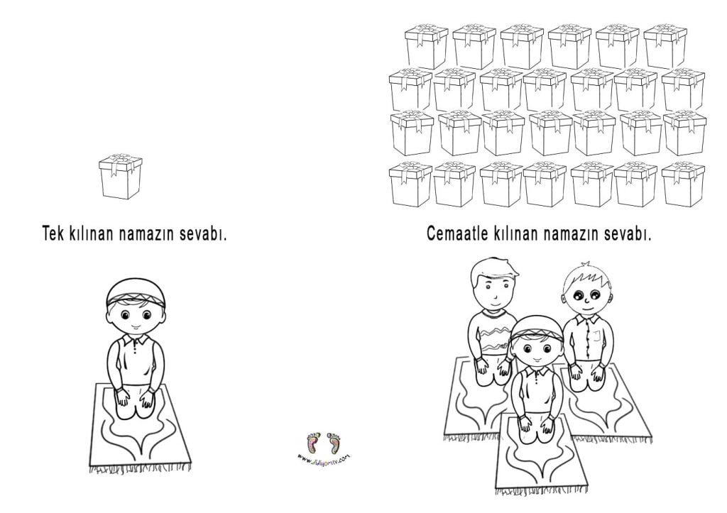 Namaz Etkinliği - Teravih - Cemaatle Namaz Boyama