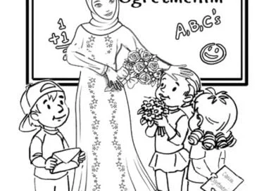 Öğretmenler Günü Boyama – boyama sayfaları