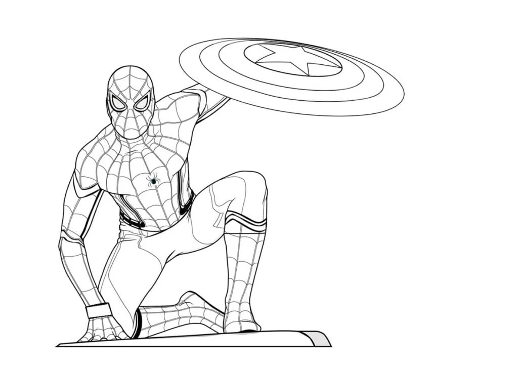 Örümcek Adam Boyama Sayfası - Spider Man coloring