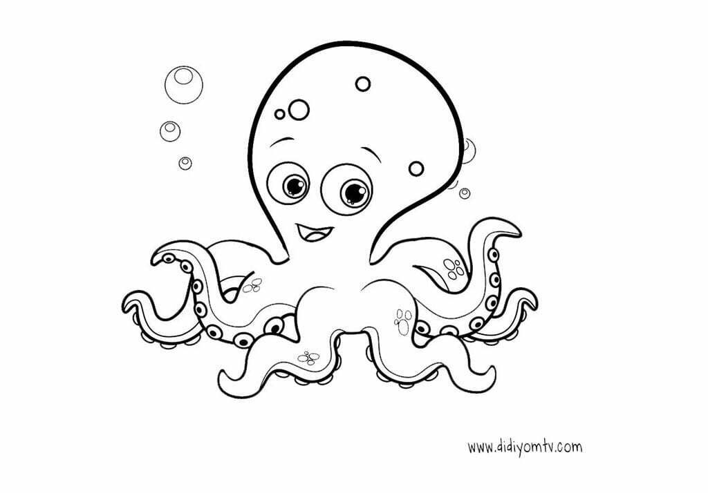 ahtapot-boyama-sayfası-octopus-painting-pages-1