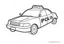Polis arabası boyama sayfası – Police car coloring