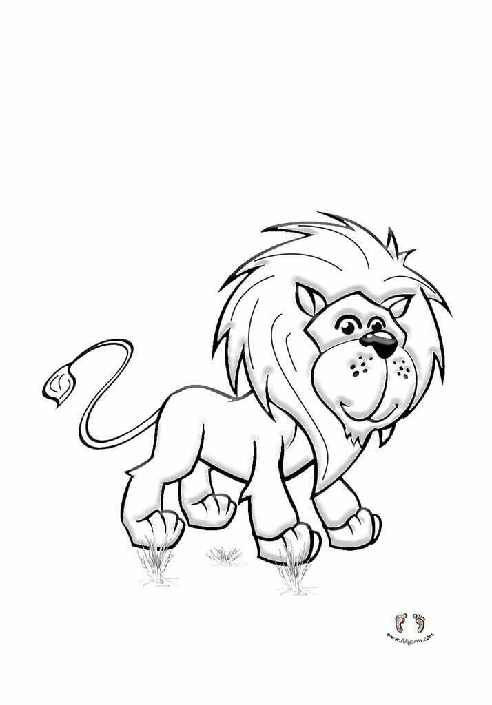 okul öncesi aslan boyama - lion coloring pages