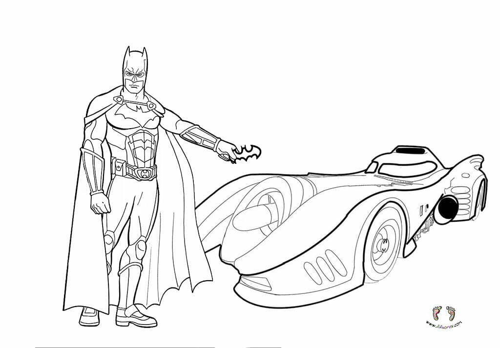 Batman boyaması - batman arabası boya - batman coloring pages