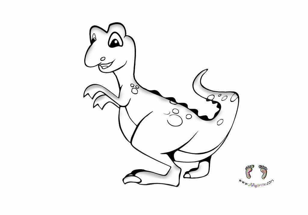 Okul öncesi dinazor boyama - dinosaur coloring pages