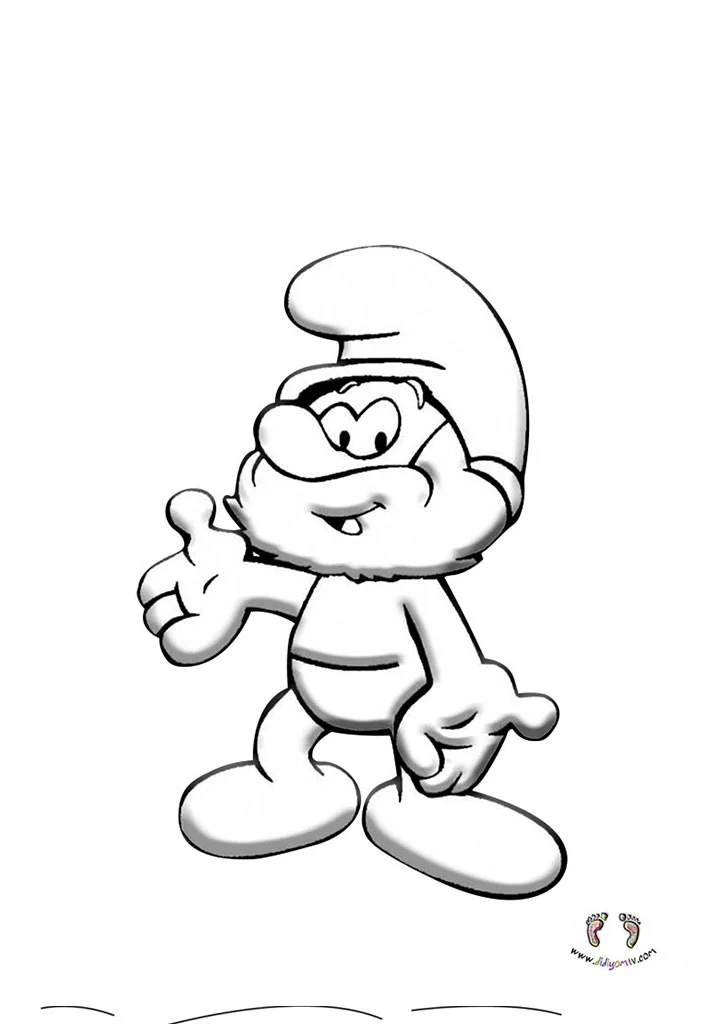 Şirinler Boyama Sayfası - Boyama Sayfaları Boya-şirin-baba-bayama-sayfası