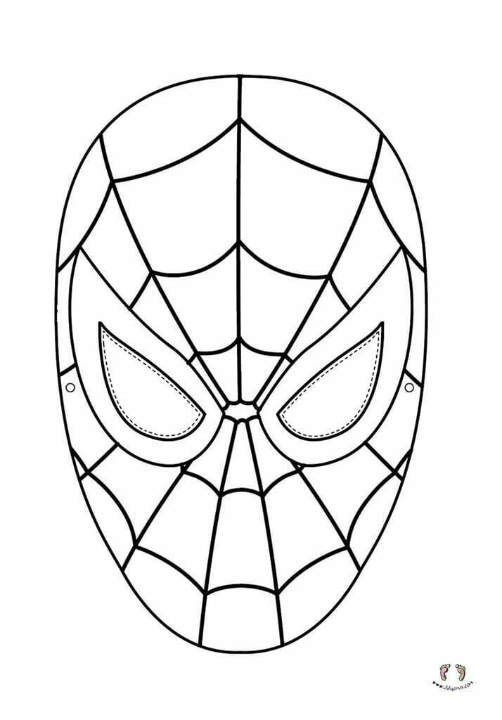 örümcek adam maske boyama - spider man head coloring